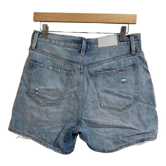 Pistola Devin High Rise Distressed Denim Mom Shorts Cotton Size 27 #P4027REP-LPZ - Picture 5 of 6